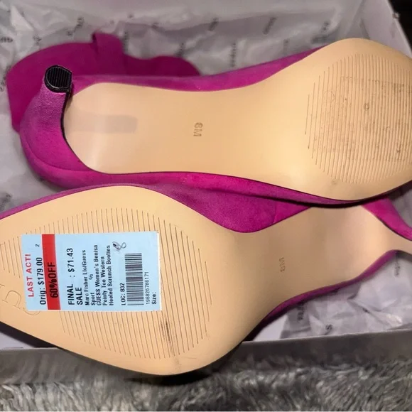 Guess Women's Hot Pink Heeled Boots - Picture 3 of 3